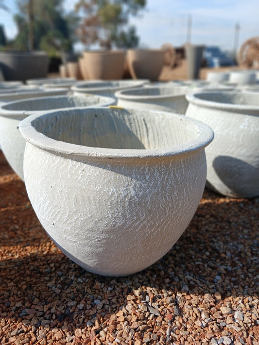 Plain Concrete Pot With Lip - Pot 2