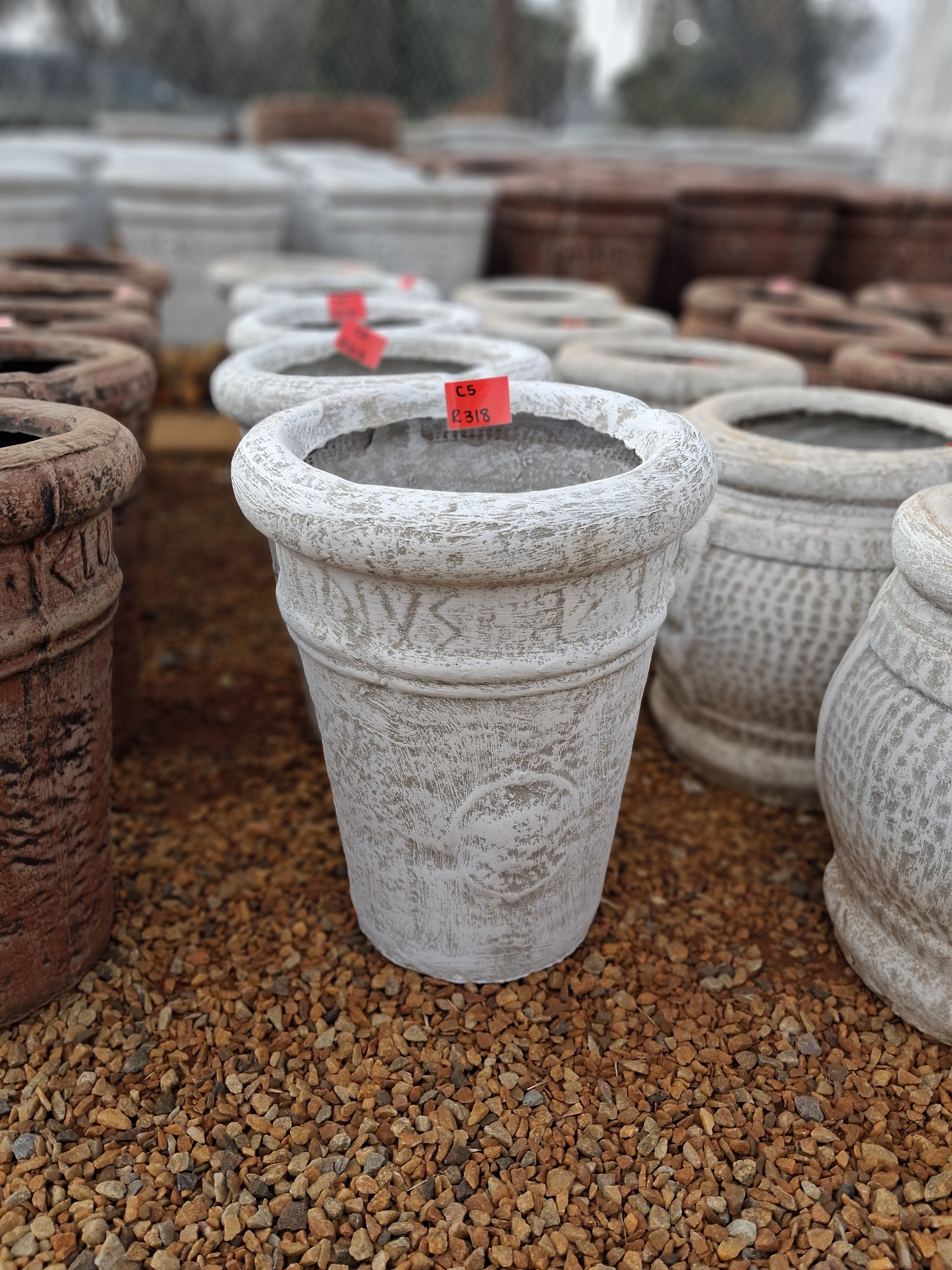 Concrete Vase like pot White(C005)