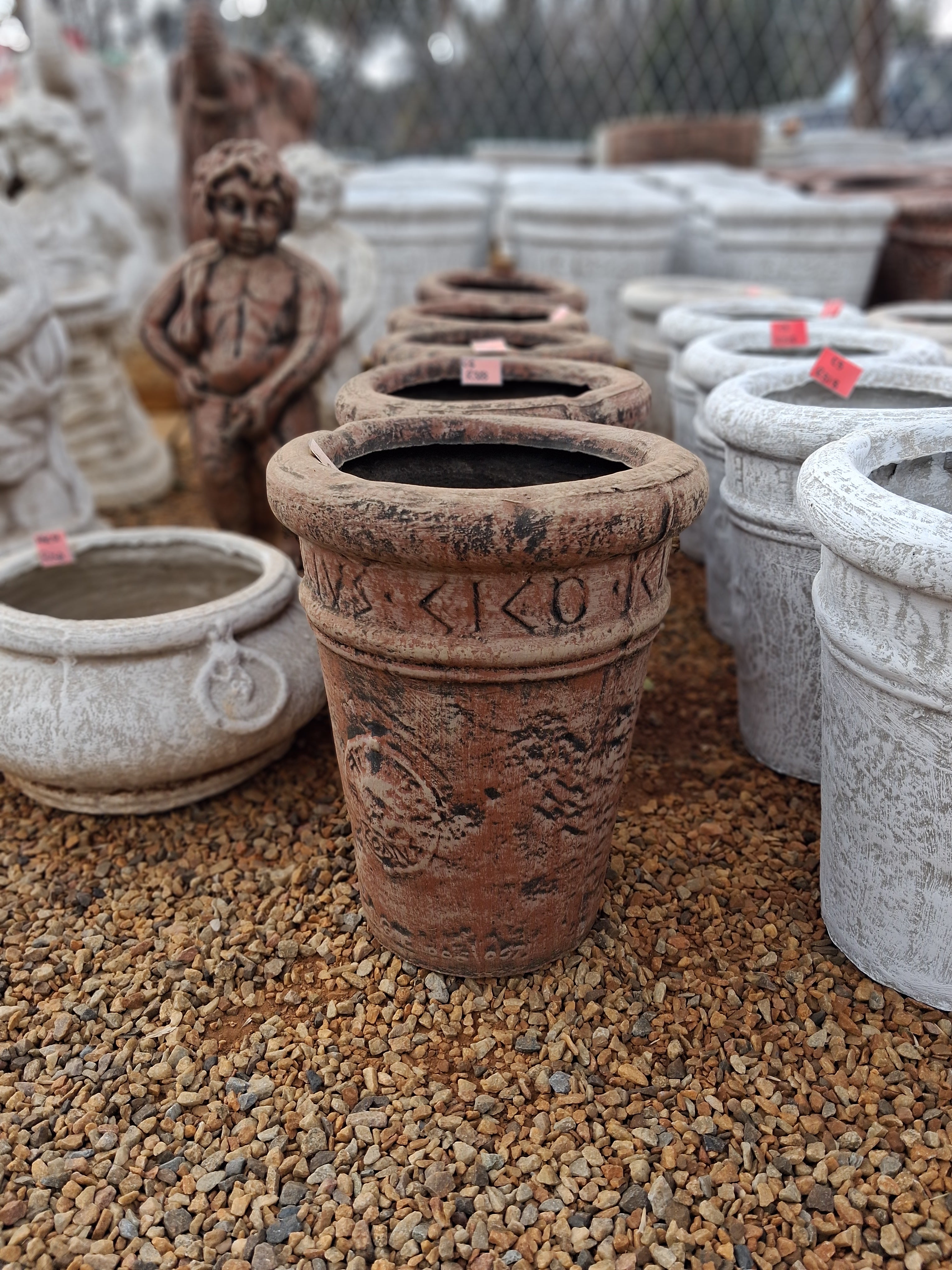 Concrete vase like pot Brown (C005)