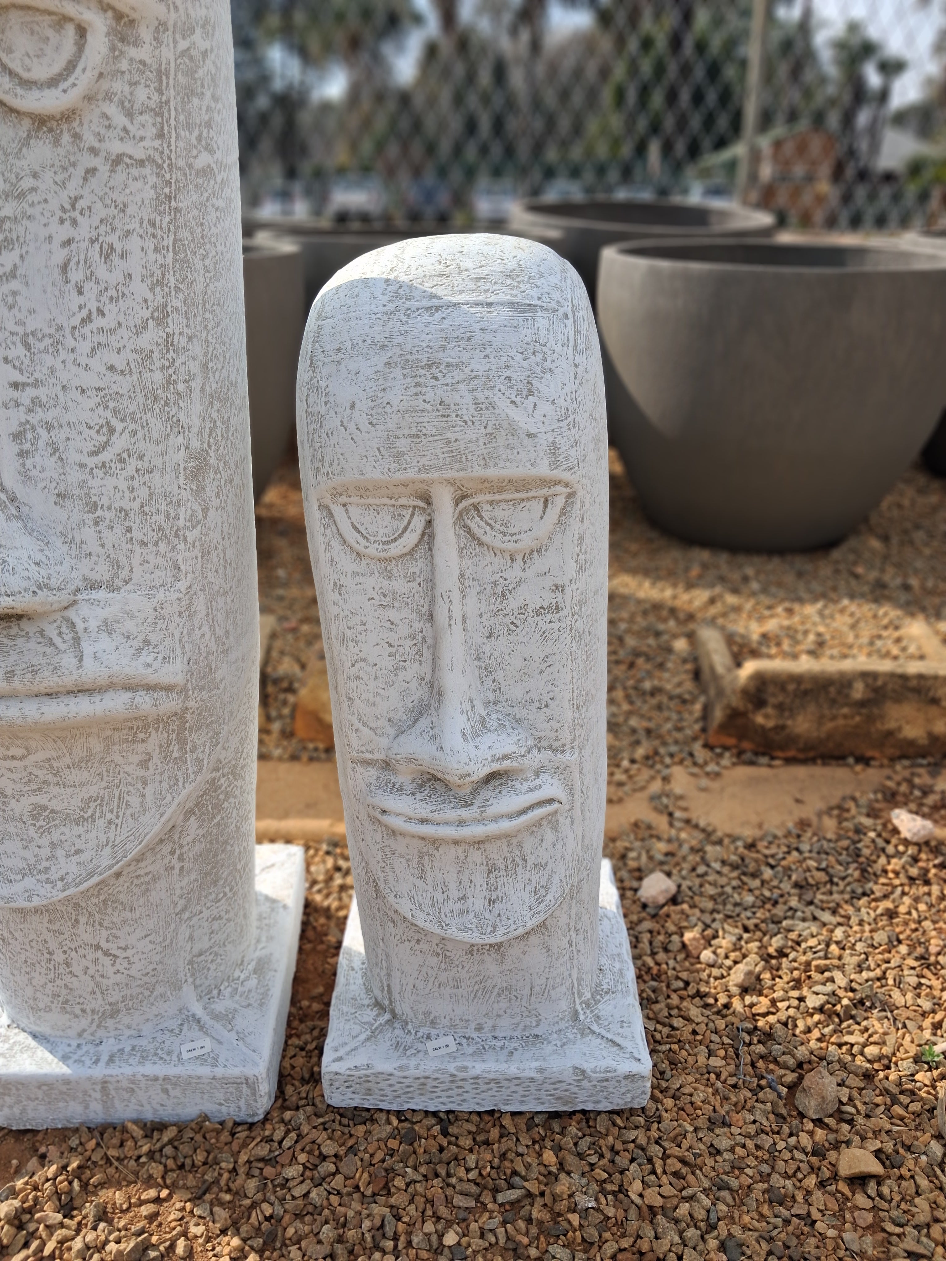 Small White Face Statue (CALWOO1)