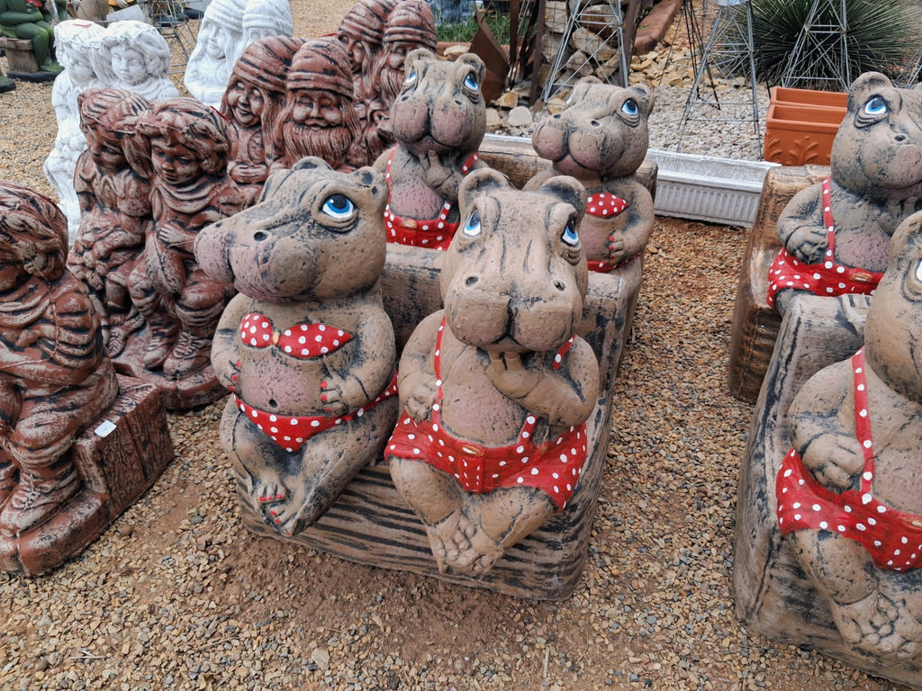 Hippo Couple Concrete Décor (BBS3)