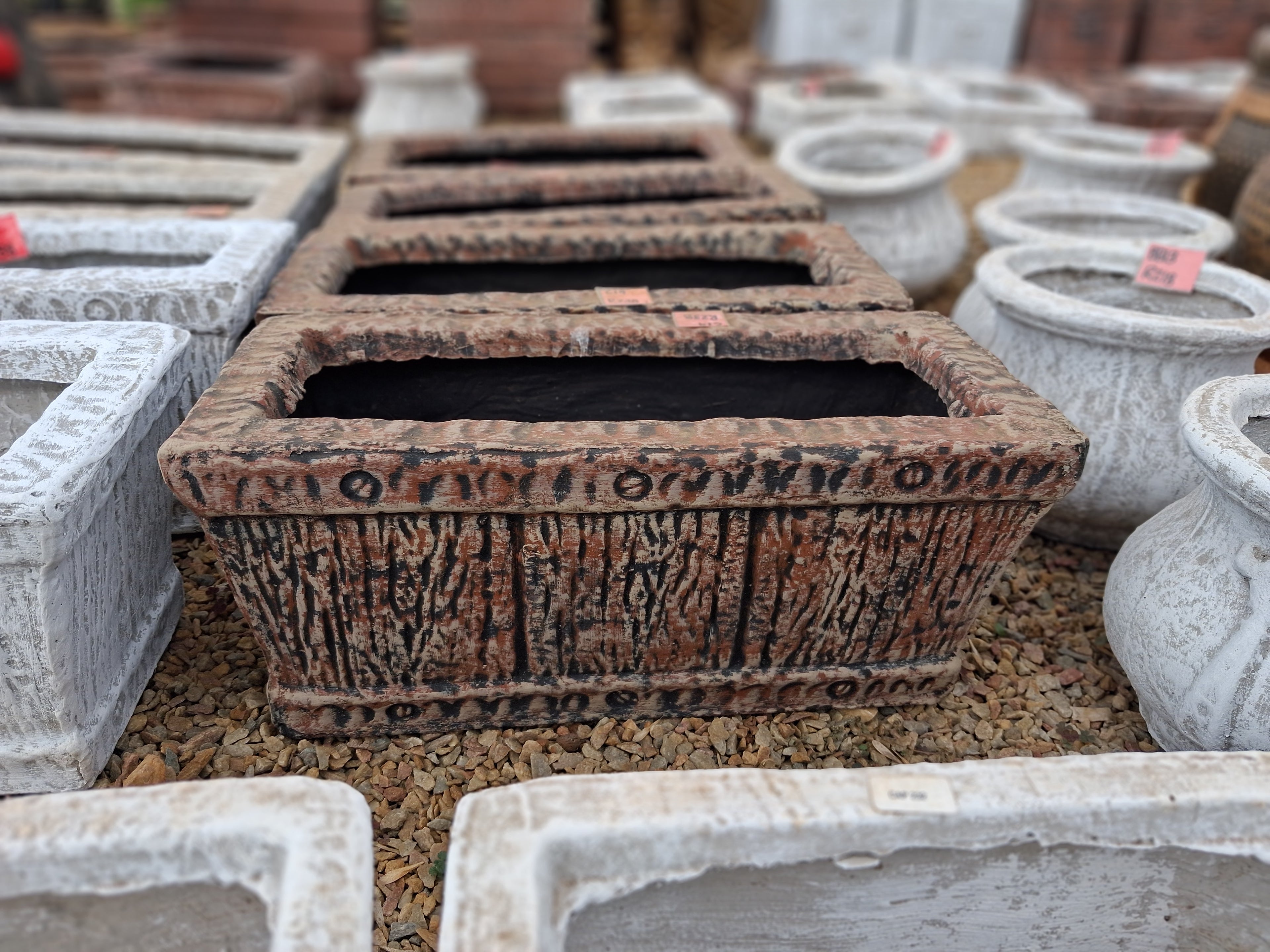 Brown Small Rectangular Pot (C19B)