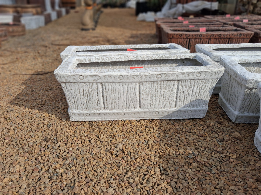 White Large Rectangular Pot (C22W)