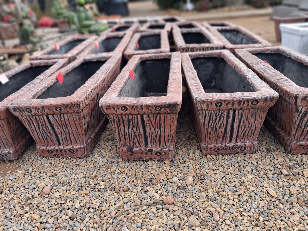 Brown Large Rectangular Pot (C22B)