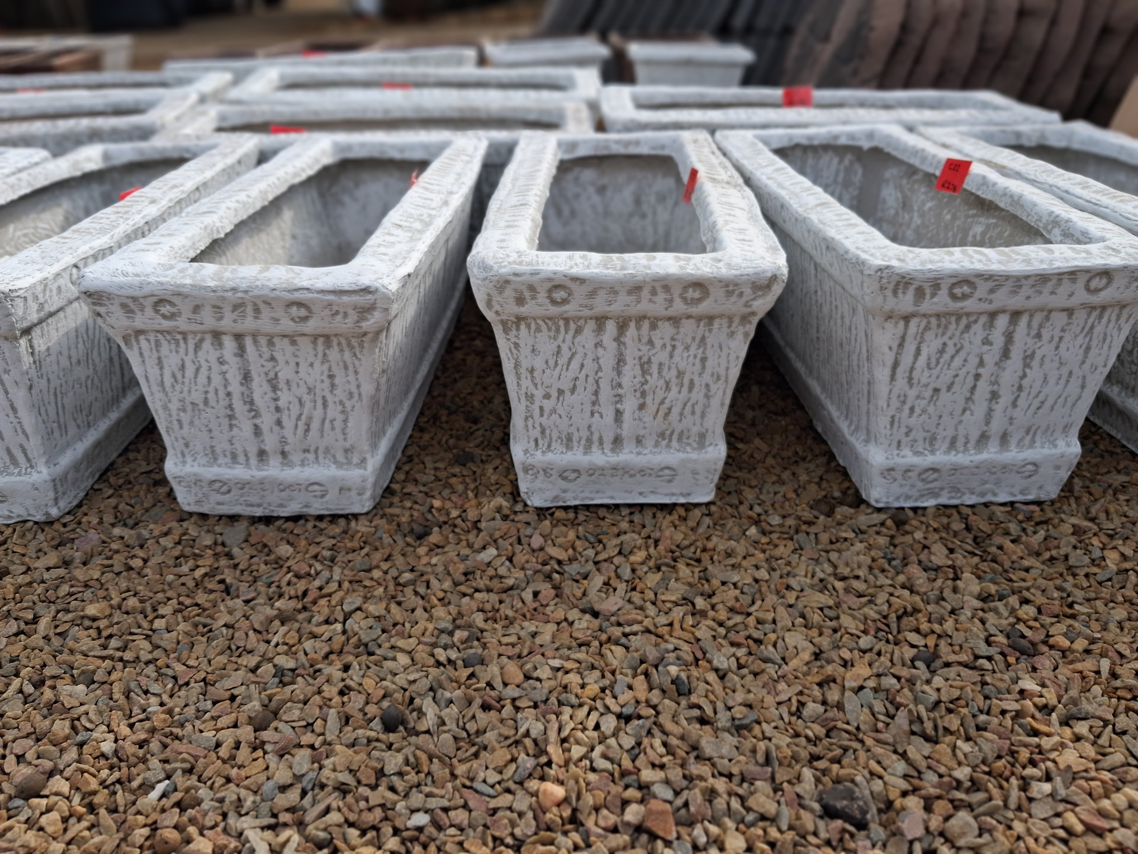 White Large Rectangular Pot (C22W)