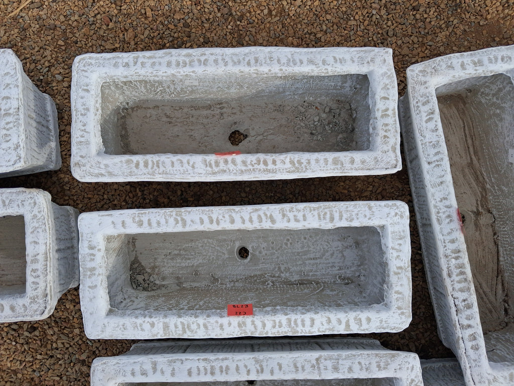 White Large Rectangular Pot (C22W)