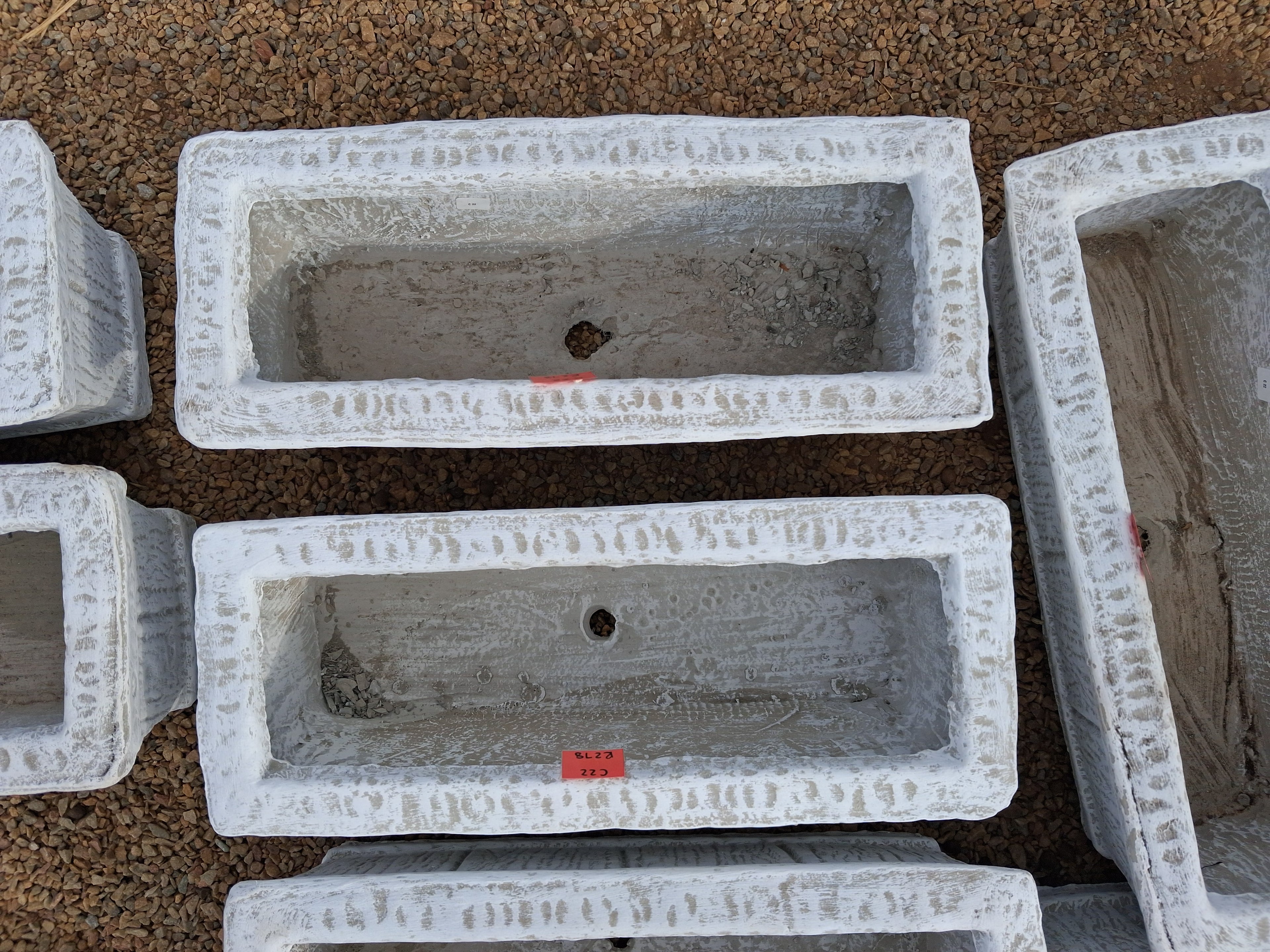 White Large Rectangular Pot (C22W)