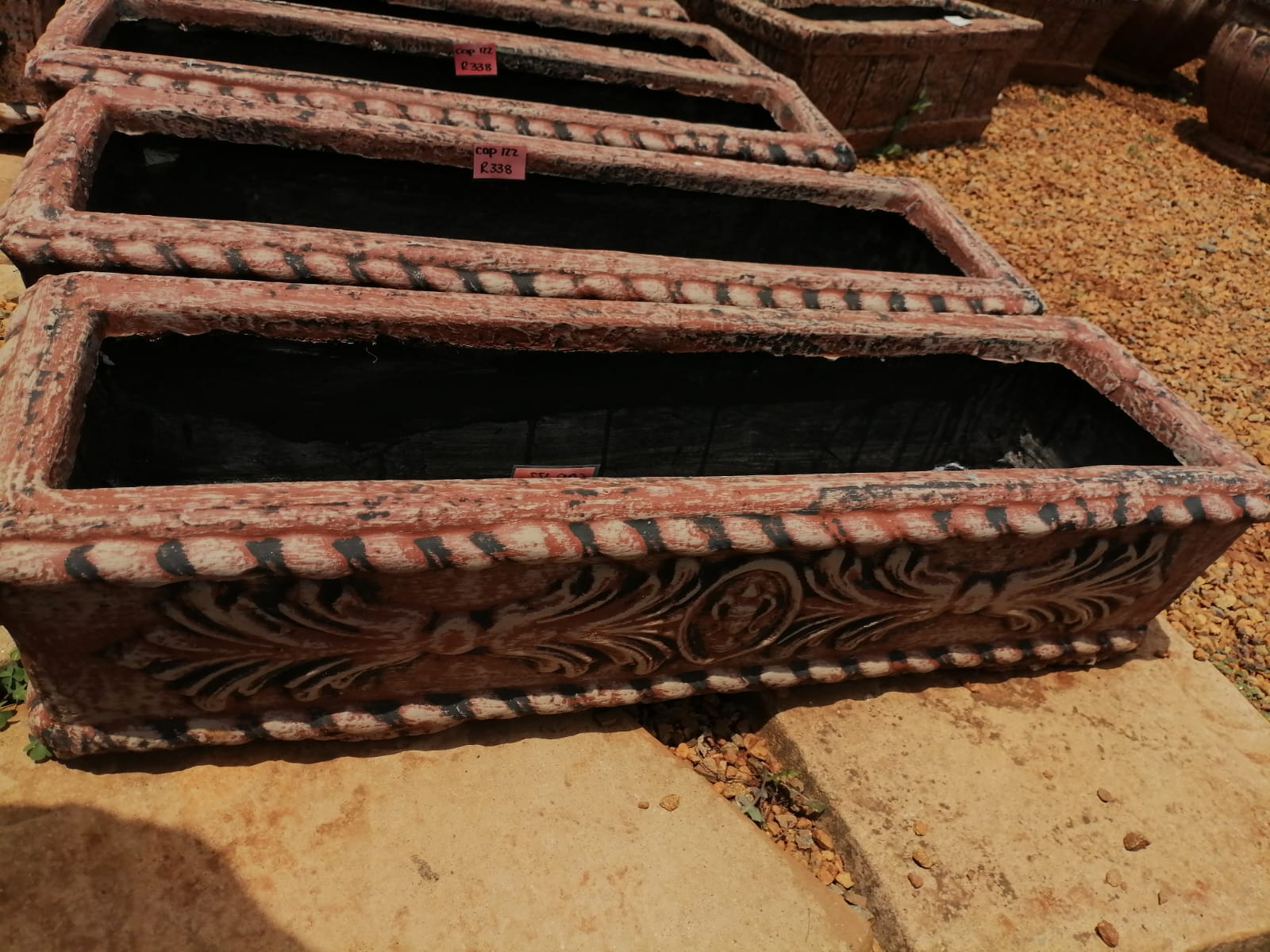 Rectangular Pot – Flower Pattern Brown (CAP122)