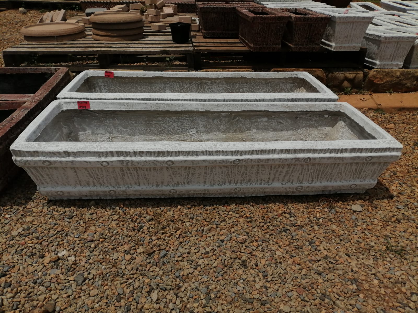 Large Rectangular White Pot (CAP164)