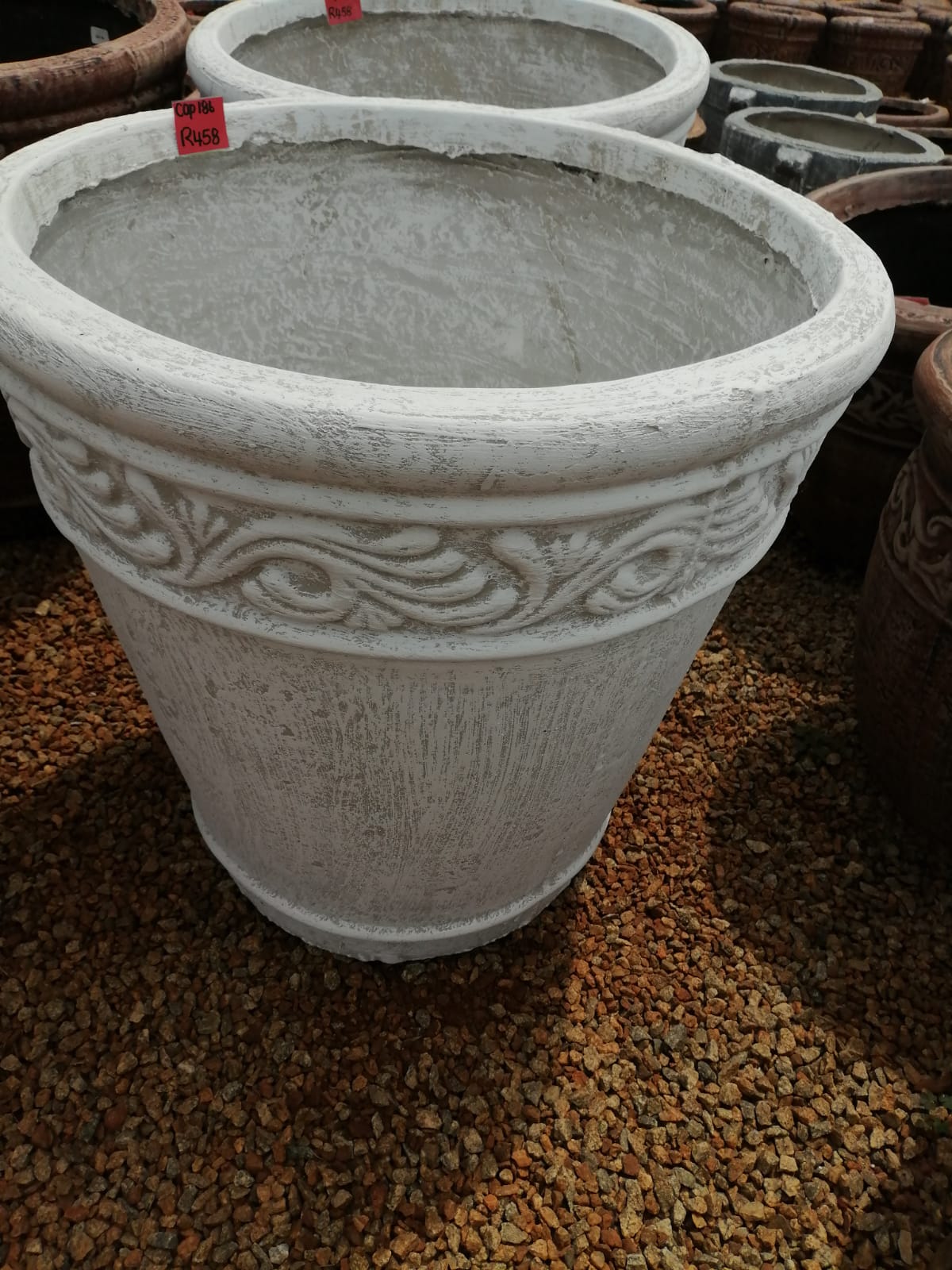 Large Round White Pot(CAP186)