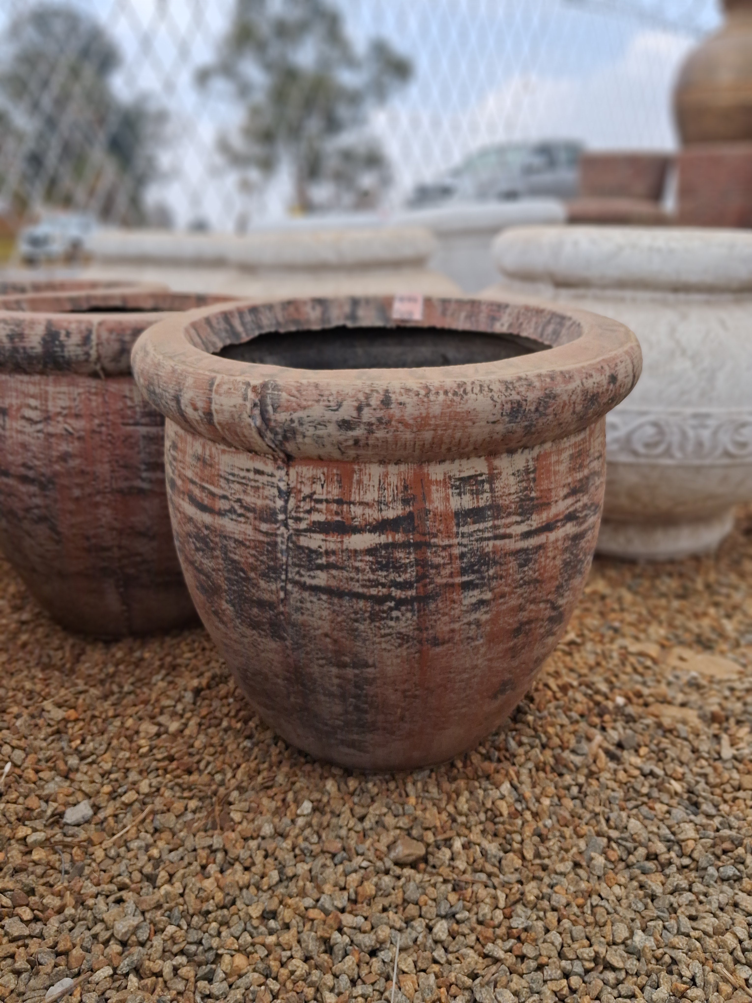 Large Brown Round Pot(CAP224)