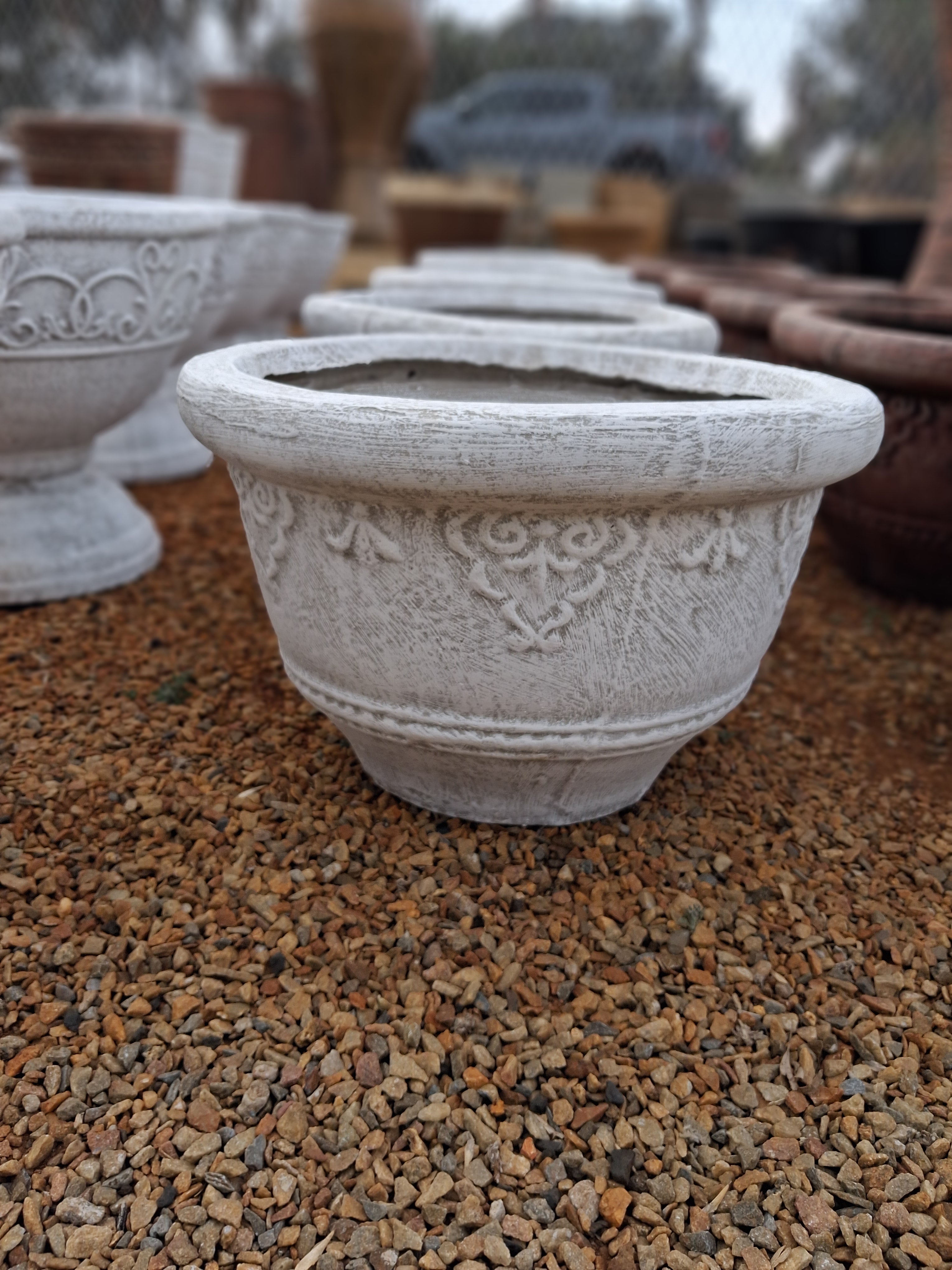 Small Fat Round Pot – White-(CAP230)