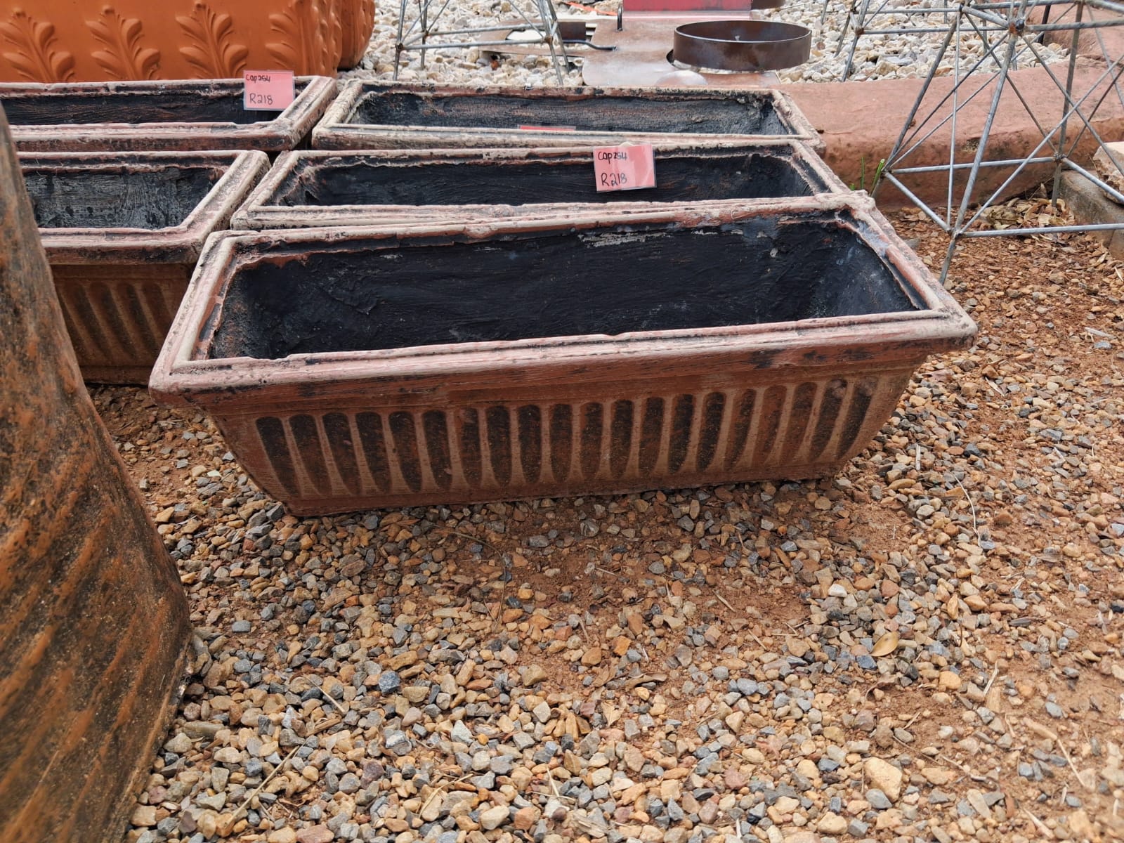 Small Rectangular Concrete Pot Brown(CAP254)