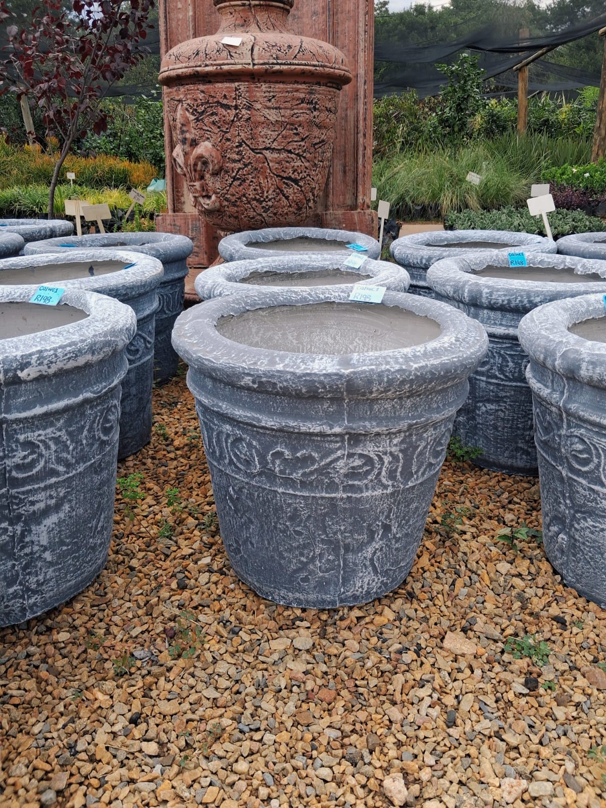 Small Round Feature Pot – Grey (CA/WC1)