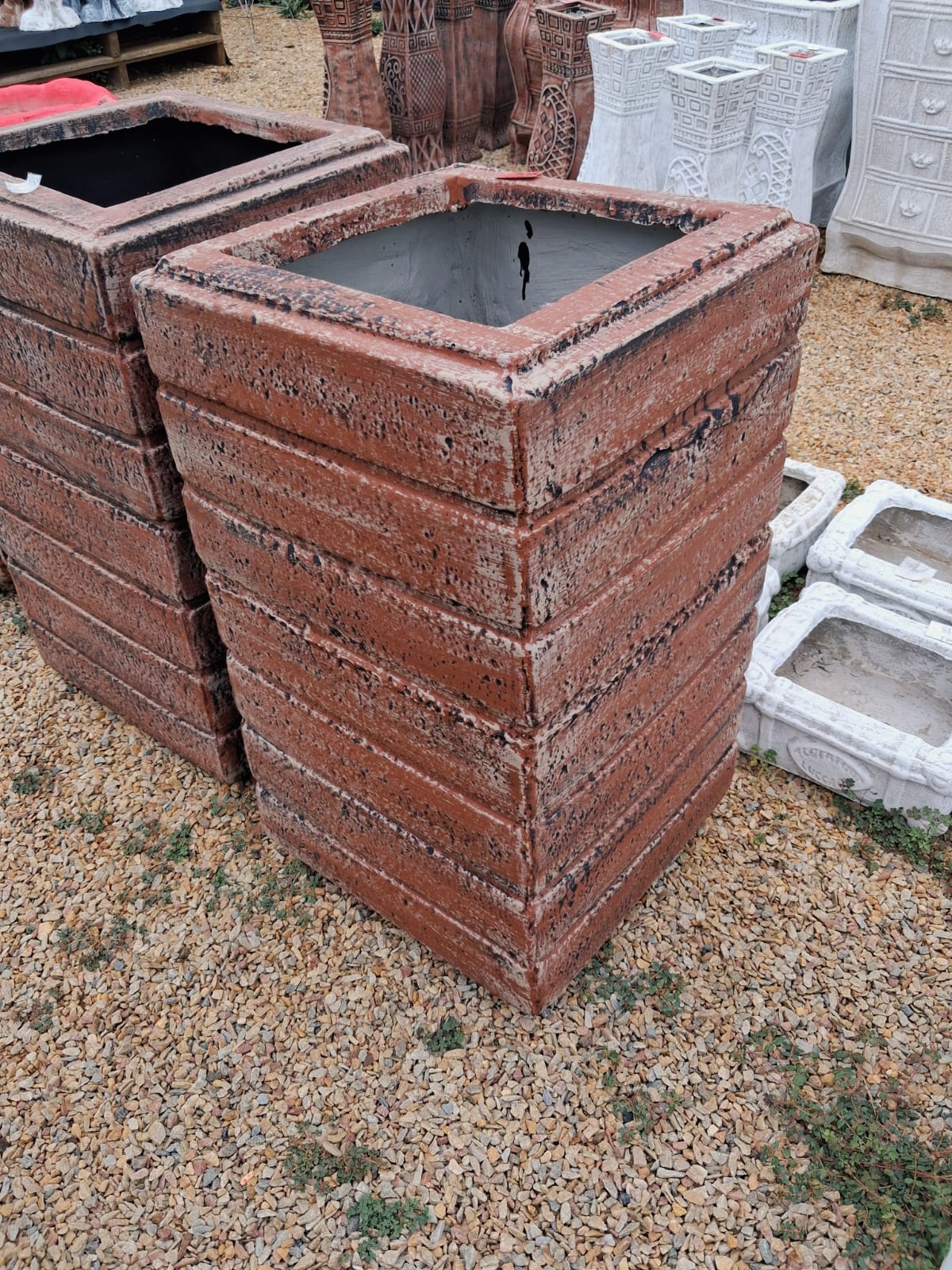 Medium Square Pot – Brown (HSC27)