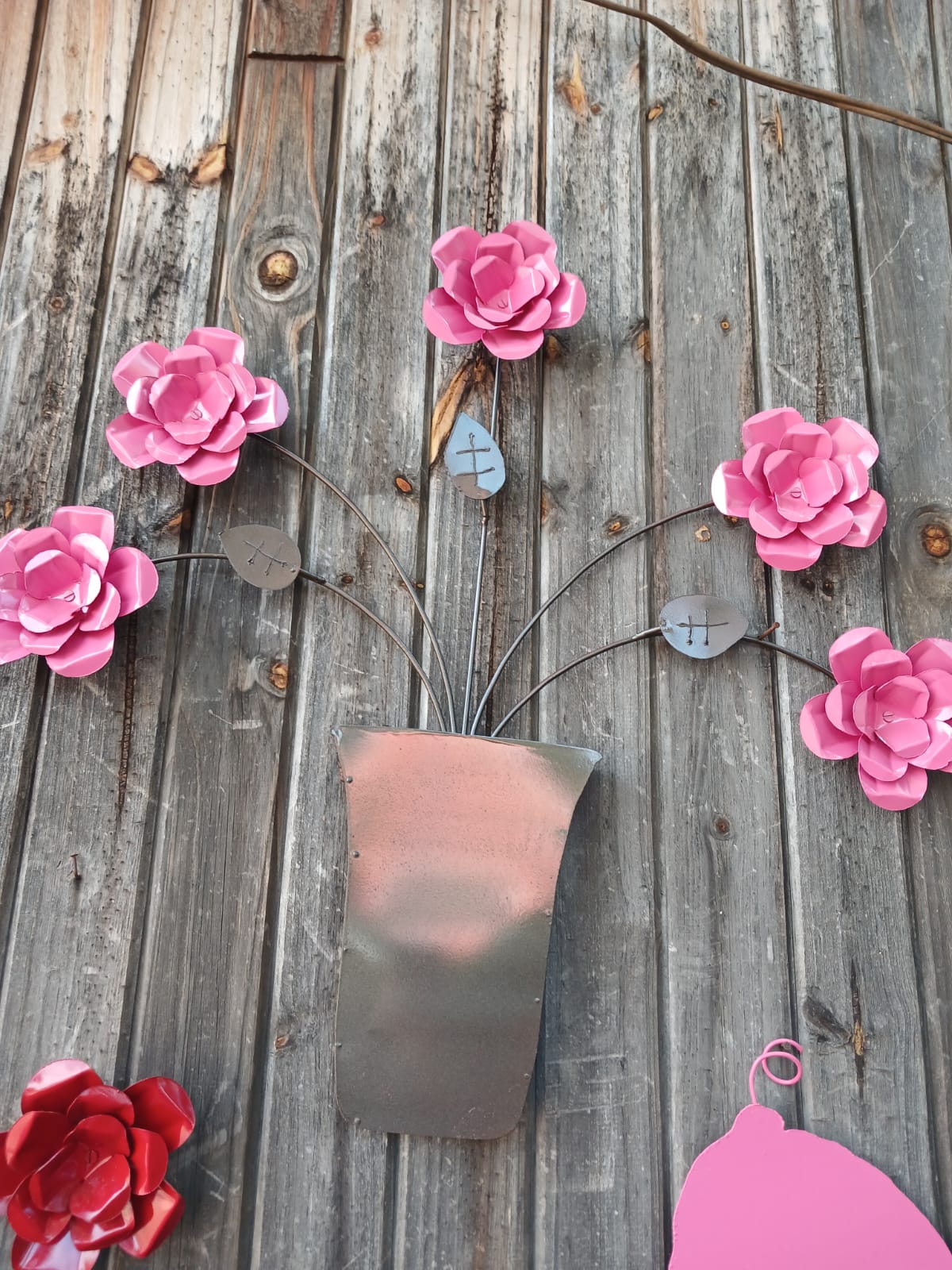 Rose Pot Wall Decor