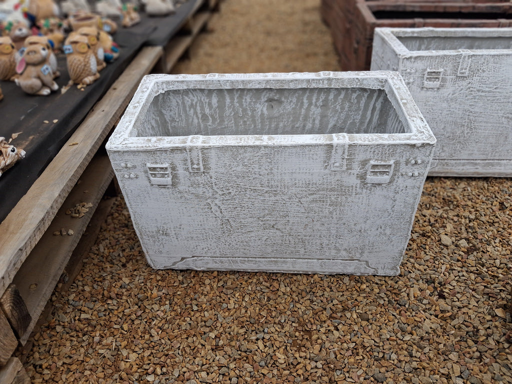 Treasure Chest Planter - White (CAP257)