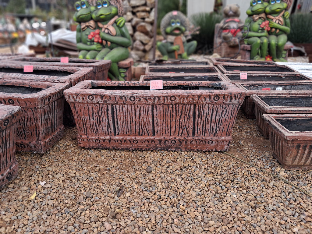 Brown Large Rectangular Pot (C22B)